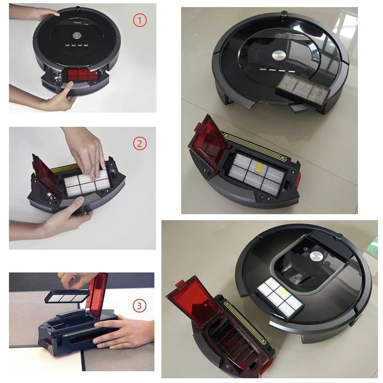 4 PCS Universal Replacement Robotic Vacuum Cleaner HEPA Filter for iRobot 870 / 800 / 880 / 960 / 980 - For iRobot Accessories by PMc TechLife | Online Shopping South Africa | PMc TechLife | Buy Now Pay Later Mobicred