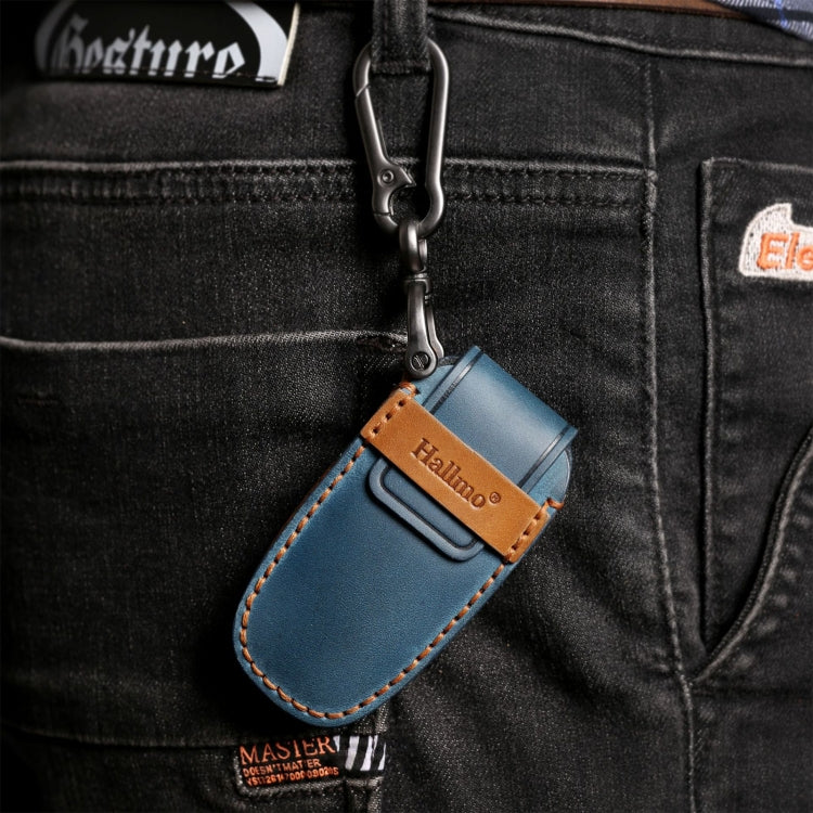 For Ford F-150 5-button C073 Car Key Leather Protective Case (Blue) - Car Key Cases by PMC TechLife | Online Shopping South Africa | PMC TechLife | Buy Now Pay Later Mobicred