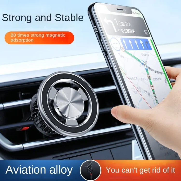 F83 Car Air Outlet Vent Magnetic Mobile Phone Navigation Holder (Silver) - Car Holders by PMC TechLife | Online Shopping South Africa | PMC TechLife | Buy Now Pay Later Mobicred