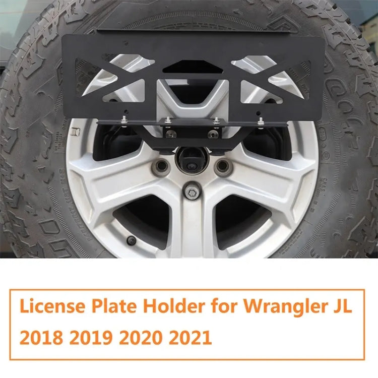 For Jeep Wrangler JL 2018-2019 US Version Car Modified Tire License Plate Frame Mounting Bracket - License Plate Covers & Frames by PMC TechLife | Online Shopping South Africa | PMC TechLife | Buy Now Pay Later Mobicred