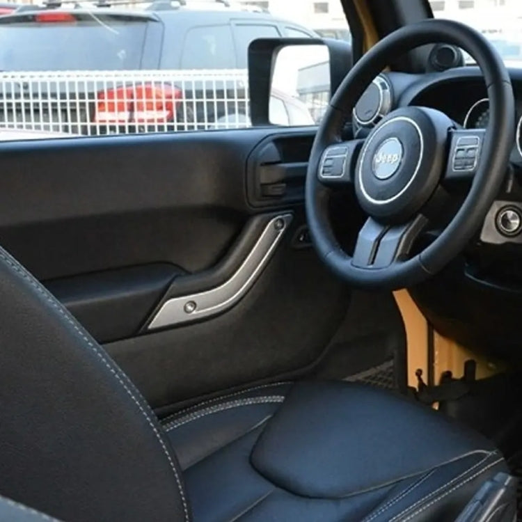 For Jeep Wrangler JK 2007-2017 1 Pair Car Door Inner Handle Decorative Strip - Car Interior Mouldings by PMC TechLife | Online Shopping South Africa | PMC TechLife | Buy Now Pay Later Mobicred