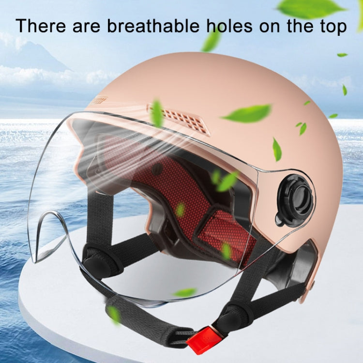 BY-1292 Unisex Motorcycle Frosted Protective Short Mirror Half Helmet (Black) - Helmets by PMC TechLife | Online Shopping South Africa | PMC TechLife | Buy Now Pay Later Mobicred