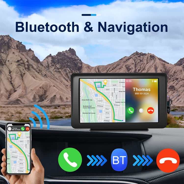 P701S 7 inch Portable Touch Display Wireless Car Navigator Smart CarPlay Bluetooth Reversing Image - Car DVRs by PMC TechLife | Online Shopping South Africa | PMC TechLife | Buy Now Pay Later Mobicred