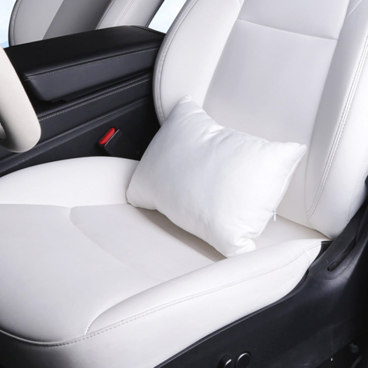 For Tesla Model 3 / Y Car Seat Lumbar Support Pillow (White) - Seat Accessories by PMC TechLife | Online Shopping South Africa | PMC TechLife | Buy Now Pay Later Mobicred