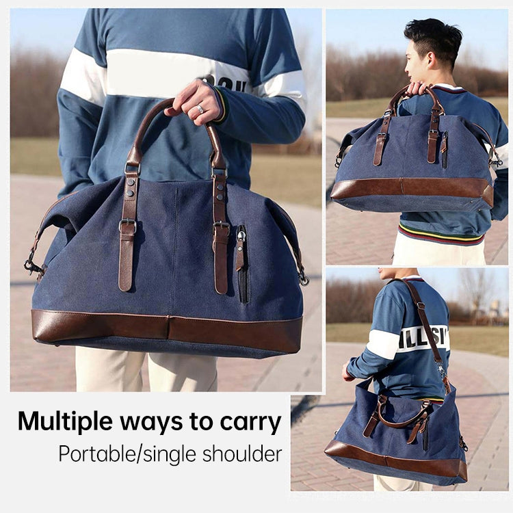 AUGUR 2012 Portable Casual Canvas Travel Handbag Baggage Shoulder Crossby Bag(Army Green) - Handbags by AUGUR | Online Shopping South Africa | PMC TechLife | Buy Now Pay Later Mobicred