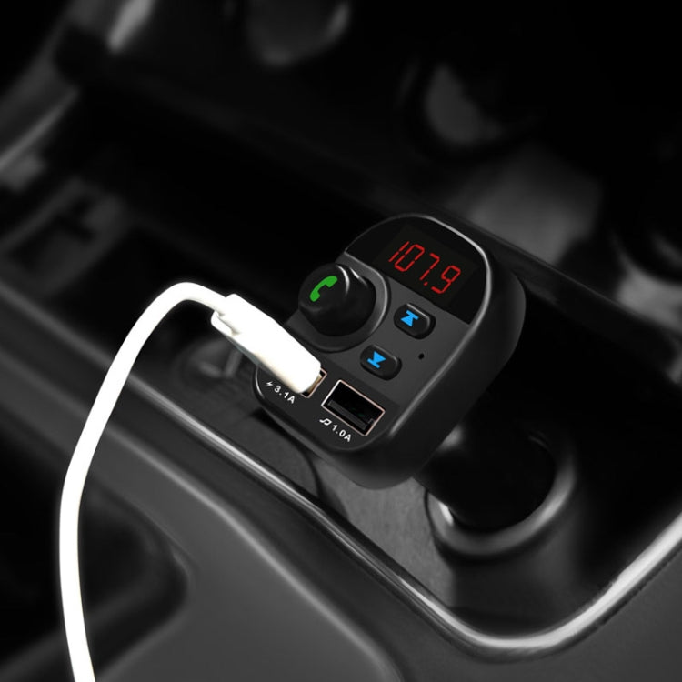 805E Dual USB Charging Bluetooth FM Transmitter MP3 Music Player Car Kit, Support Hands-Free Call & Read TF Card / U Disk Music(Black) - Bluetooth Car Kits by PMC TechLife | Online Shopping South Africa | PMC TechLife | Buy Now Pay Later Mobicred