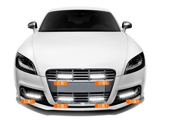 2 PCS LD-006 5730-6SMD 12W 1200LM 7000K White Light Daytime Running Light.DC 12V - Running Lights by PMC TechLife | Online Shopping South Africa | PMC TechLife | Buy Now Pay Later Mobicred