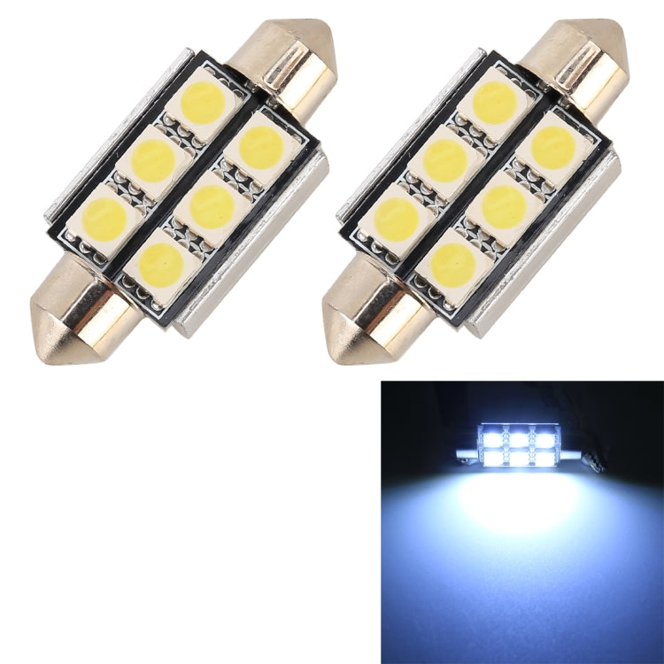 10 PCS 39mm DC12V / 2W / 7000K / 80LM 6LEDs SMD-5050 Car Reading Lamp(White Light) - Dome Lights by PMC TechLife | Online Shopping South Africa | PMC TechLife | Buy Now Pay Later Mobicred