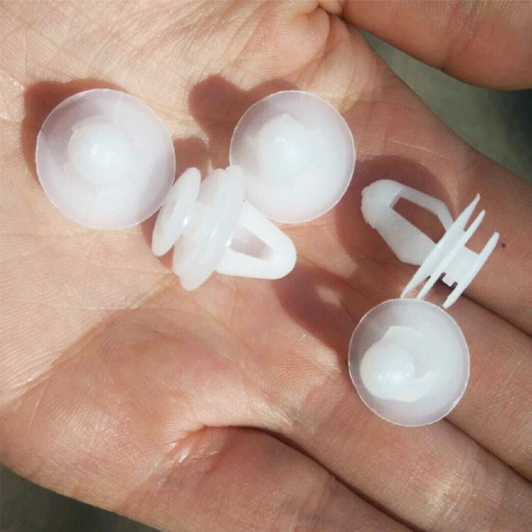 100 PCS Hole Plastic Rivets Fastener Push Clips(White) - Auto Fastener & Clips by PMC TechLife | Online Shopping South Africa | PMC TechLife