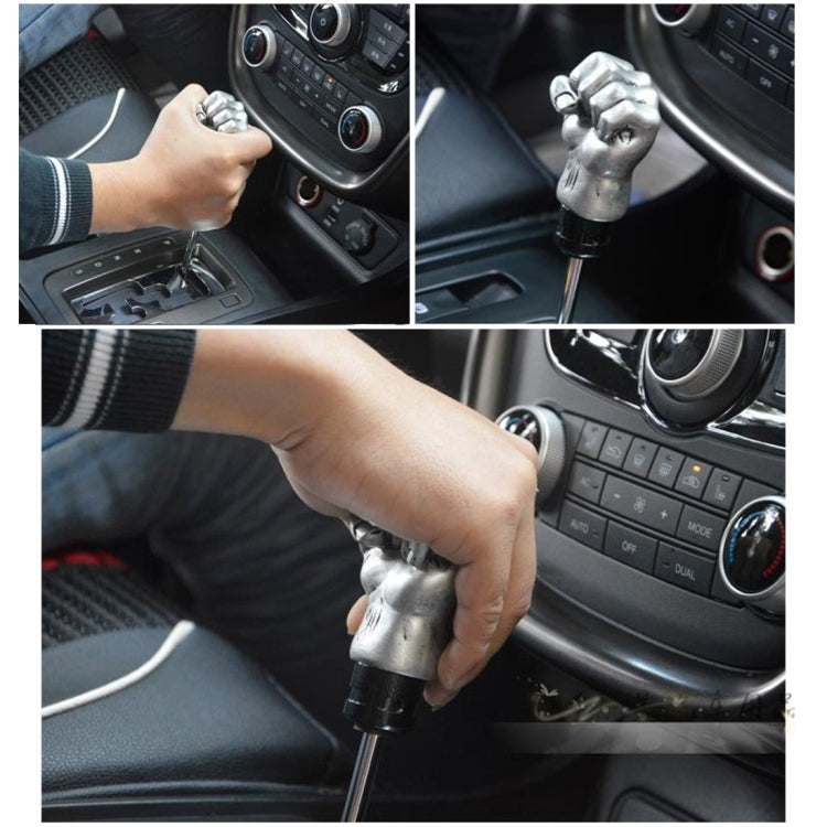 Universal Fist Shape Aluminum Manual or Automatic Gear Shift Knob Compatible with Three Rubber Covers Fit for All Car - Shift Knob by PMC TechLife | Online Shopping South Africa | PMC TechLife | Buy Now Pay Later Mobicred