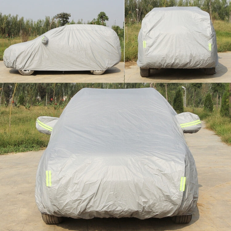Oxford Cloth Anti-Dust Water-resistant Sunproof Flame Retardant Breathable Indoor Outdoor Full Car Cover Sun UV Snow Dust Resistant Protection SUV Car Cover with Warning Strips, Fits Cars up to 4.8m(187 inch) in Length - PE Material by PMC TechLife | Online Shopping South Africa | PMC TechLife | Buy Now Pay Later Mobicred