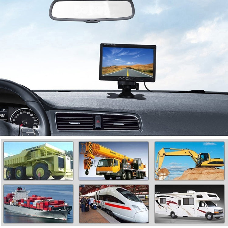 F0505 7 inch HD Car Dual Camera Rearview Mirror Monitor, with 2 x 10m Cable - free shipping - PMC TechLife - Order now!