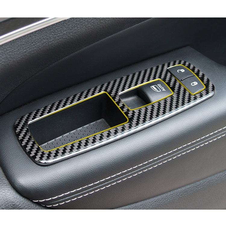 4 PCS Car Window Lift Switch Panel Carbon Fiber Decorative Sticker for Jeep Grand Cherokee 2011-2018 - Car Interior Mouldings by PMC TechLife | Online Shopping South Africa | PMC TechLife | Buy Now Pay Later Mobicred