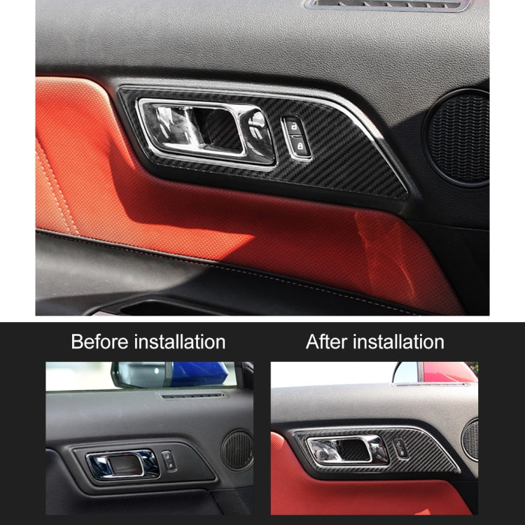 2 PCS Car Door Handle Decorative Sticker for Ford Mustang 2015-2020 - Car Interior Mouldings by PMC TechLife | Online Shopping South Africa | PMC TechLife | Buy Now Pay Later Mobicred
