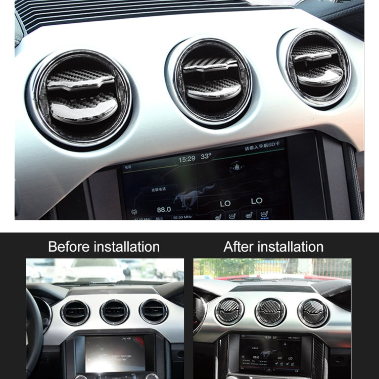 9 PCS Central Air Vents Cover Decorative Sticker Air Outlet Trim Ring for Ford Mustang 2015-2020 - Car Interior Mouldings by PMC TechLife | Online Shopping South Africa | PMC TechLife | Buy Now Pay Later Mobicred