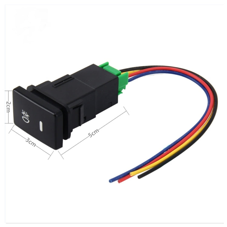 Car Fog Light Lamp Indicator 5 PIN On and Off Button Switch Control 4 Cable Auto Car Fog Light 5 Pin Switch On-Off Button Switch for Toyota, Small Size: 5*2.2*1.7cm(Yellow Light) - Car Switches by PMC TechLife | Online Shopping South Africa | PMC TechLife | Buy Now Pay Later Mobicred