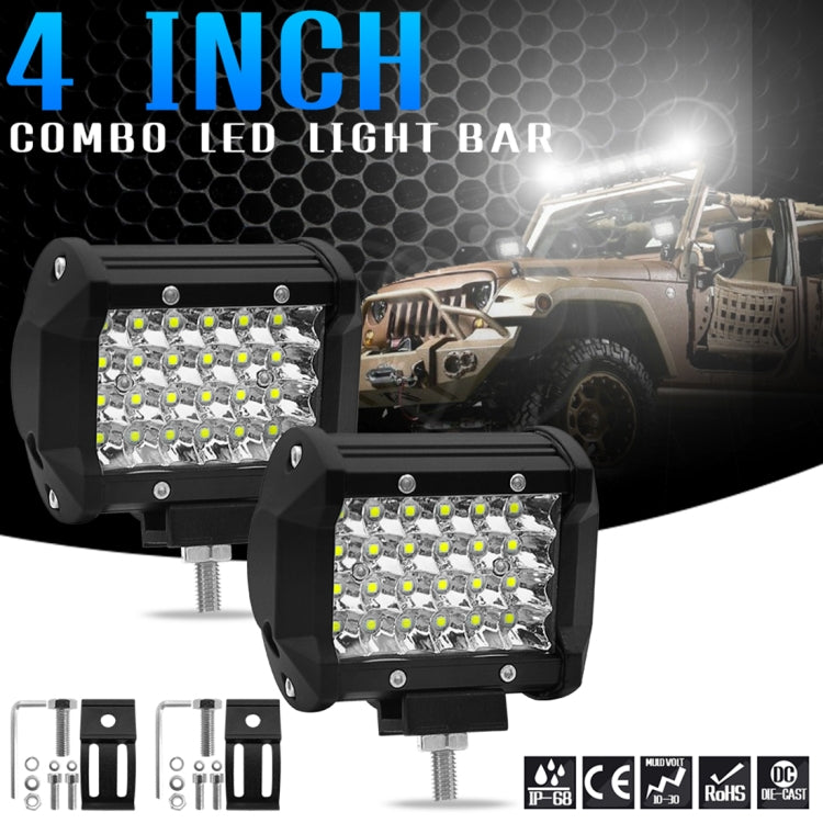 4 inch 18W 1800LM 4 Row LED Strip Light Working Refit Off-road Vehicle Lamp Roof Strip Light - Work Lights by PMC TechLife | Online Shopping South Africa | PMC TechLife | Buy Now Pay Later Mobicred