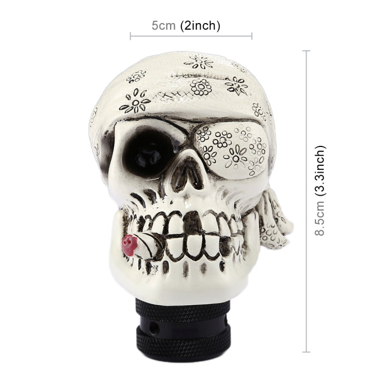 Pirate Skull Shaped Universal Vehicle Car Shifter Cover Manual Automatic Gear Shift Knob (White) - free shipping - PMC TechLife - Order now!