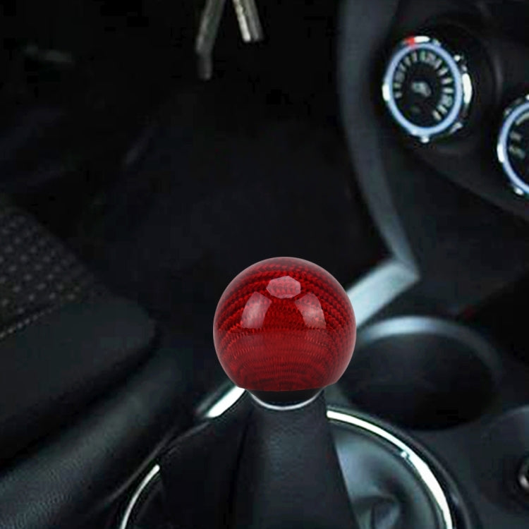 Universal Vehicle Car Shifter Cover Manual Automatic Carbon Fiber Ball Gear Shift Knob(Red) - Shift Knob by PMC TechLife | Online Shopping South Africa | PMC TechLife | Buy Now Pay Later Mobicred