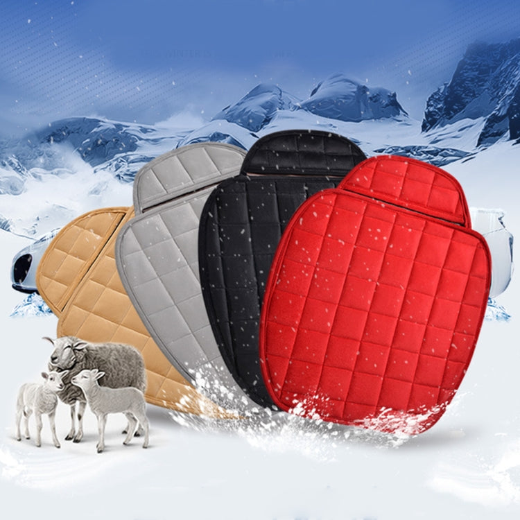3 PCS / Set Warm Car Seat Cover Cushion Five Seats Universal Two Front Row Seat Covers and One Back Row Seat Cover Car Non-slip Chair Pad Warm Car Mats No Back Plush Cushion(Red) - Seat Accessories by PMC TechLife | Online Shopping South Africa | PMC TechLife | Buy Now Pay Later Mobicred