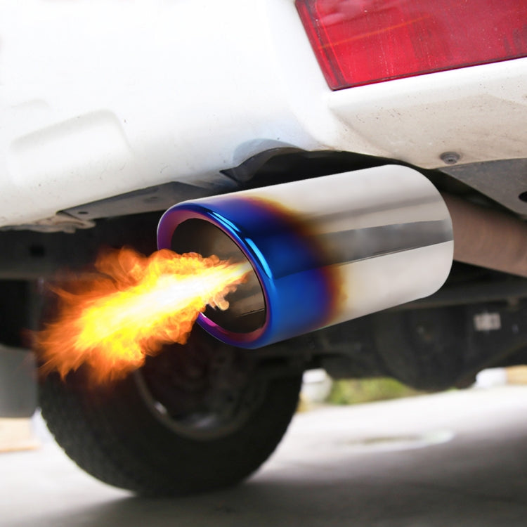 2 PCS Car Styling Stainless Steel Exhaust Tail Muffler Tip Pipe for VW Volkswagen 1.8T/2T Swept Volume, Audi A1/A3/A4L/Q3/Q5(Blue) - Exhaust Pipes by PMC TechLife | Online Shopping South Africa | PMC TechLife | Buy Now Pay Later Mobicred