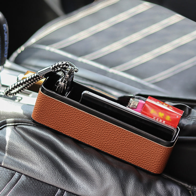 Universal Car Multi-functional Console Side Pocket Seat Gap Side Storage Box (Brown) - free shipping - PMC Jewellery - Order now!
