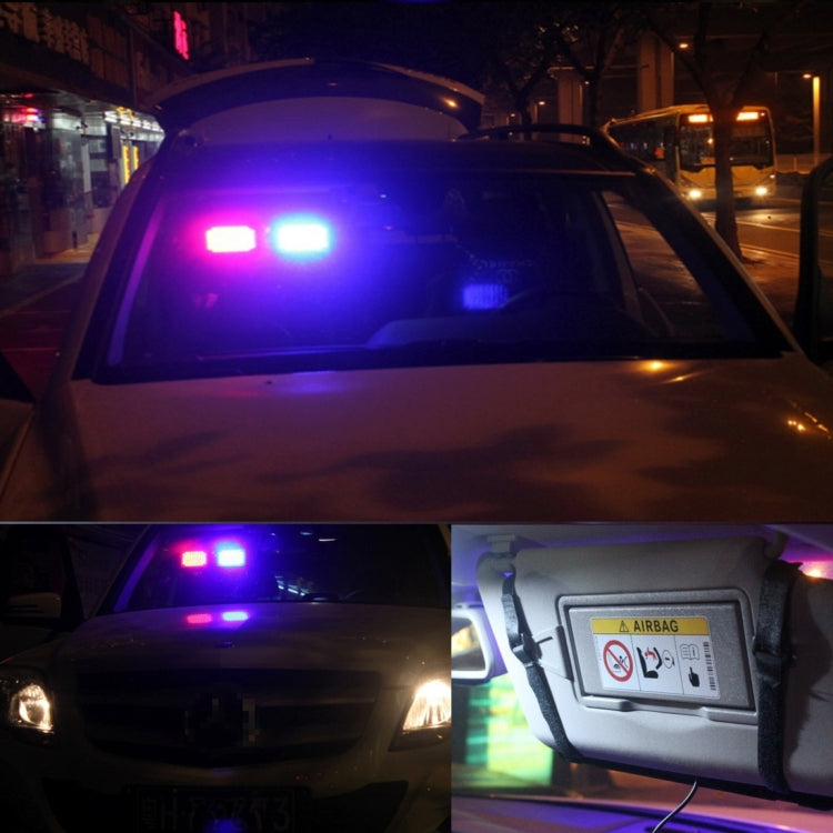 High qulaity DC 12V,9W LED Waterproof Car Sunshade White Light Warning Lights Strobe Emergency Lights Flashing Light with 12 Kinds Flash Patterns - Warning Lights by PMC TechLife | Online Shopping South Africa | PMC TechLife | Buy Now Pay Later Mobicred