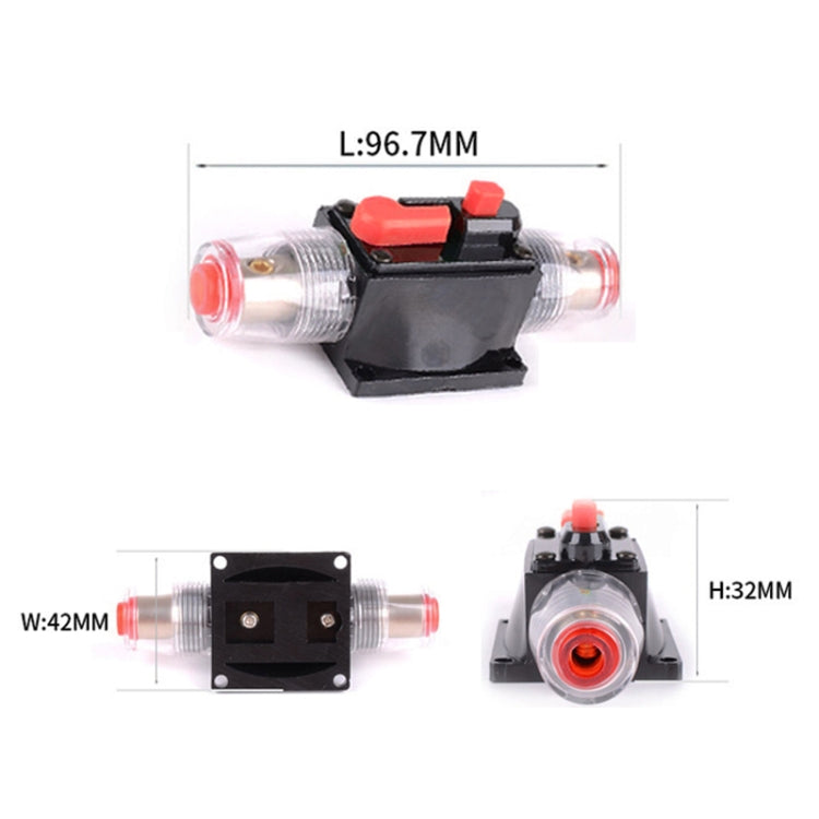 DC 12-24V Car Circuit Breaker Stereo Audio Fuse Holder Insurance 80A Fuse - Fuse by PMC TechLife | Online Shopping South Africa | PMC TechLife | Buy Now Pay Later Mobicred
