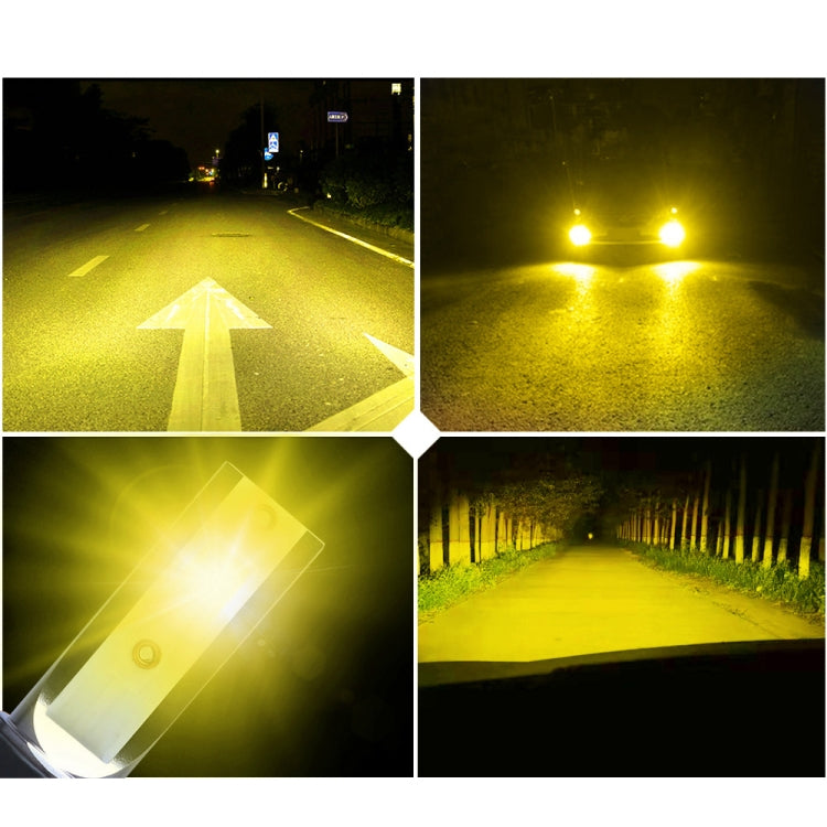2 PCS 9005 18W 1800 LM 3000K IP68 Casnbus Constant Current Car LED Headlight with 2 COB Lamps, DC 9-36V(Gold Light) - LED Headlamps by PMC TechLife | Online Shopping South Africa | PMC TechLife | Buy Now Pay Later Mobicred