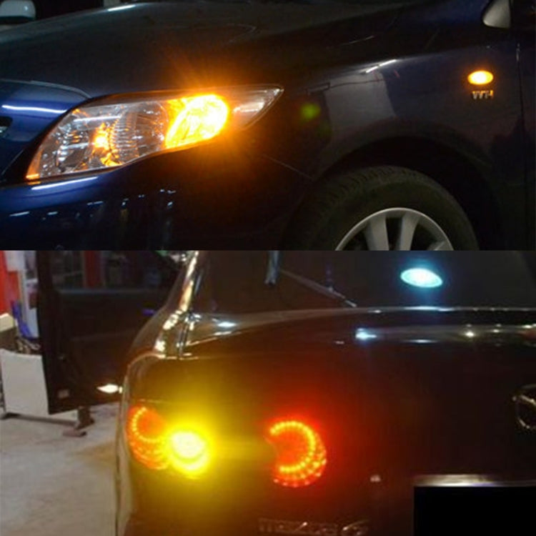 2PCS 1156/Ba15s 5W 300LM 66LEDs SMD-4014 Car Tail Bulb Turn Signal Auto Reverse Lamp Daytime Turn Running Light Car Source (White Light+ Yellow Light),Cable Lenght:1 m - Arrow Turn Lights by PMC TechLife | Online Shopping South Africa | PMC TechLife | Buy Now Pay Later Mobicred