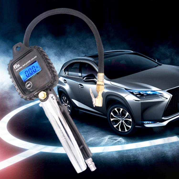Car Multi-functional Digital LCD Display Tire Air Pressure Inflator Gauge Vehicle Tester Inflation Monitoring - Tire Pressure Gauges by PMC TechLife | Online Shopping South Africa | PMC TechLife | Buy Now Pay Later Mobicred