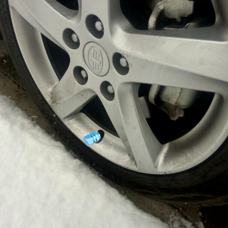 4PCS SA Metal Plated Hexagon Shape Universal Tire Valve Stem Cap(Blue) - Tire Valve Caps by PMC TechLife | Online Shopping South Africa | PMC TechLife | Buy Now Pay Later Mobicred