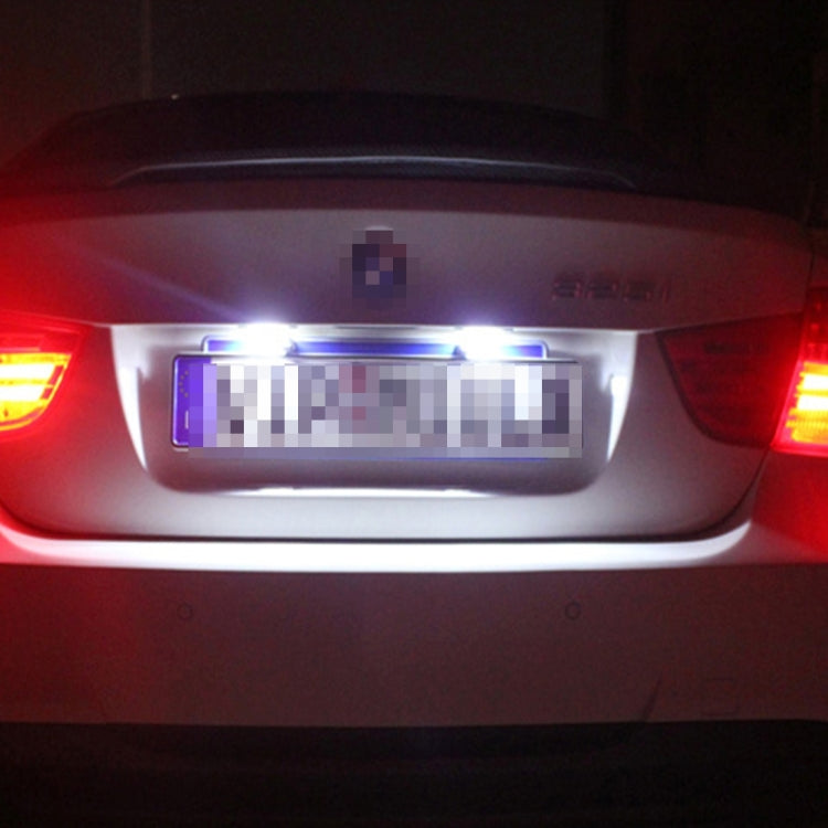 2 PCS License Plate Light with 18 SMD-3528 Lamps for BMW E53(X5),2W 120LM,6000K, DC12V (White Light) - License Plate Lights by PMC TechLife | Online Shopping South Africa | PMC TechLife | Buy Now Pay Later Mobicred