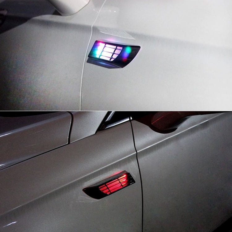 2 PCS Car Body Side Solar Decorative Colorful Strobe Warning Outlet Light - Warning Lights by PMC TechLife | Online Shopping South Africa | PMC TechLife | Buy Now Pay Later Mobicred