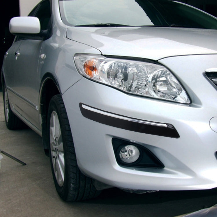 4 PCS Universal Car Auto Plastic Wrap Rubber Front Rear Body Bumper Guard Protector Strip Sticker(Black) - Anti Collision Sticker by PMC TechLife | Online Shopping South Africa | PMC TechLife | Buy Now Pay Later Mobicred