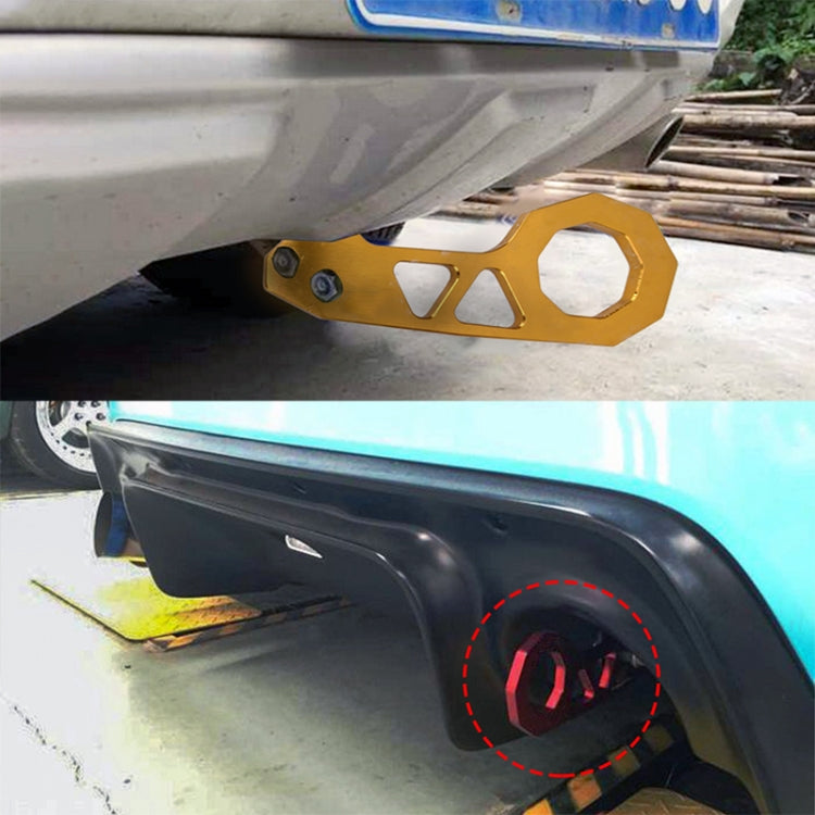 Aluminum Alloy Rear Tow Towing Hook Trailer Ring for Universal Car Auto with 2 x Screw Holes(Silver) - free shipping - PMC TechLife - Order now!