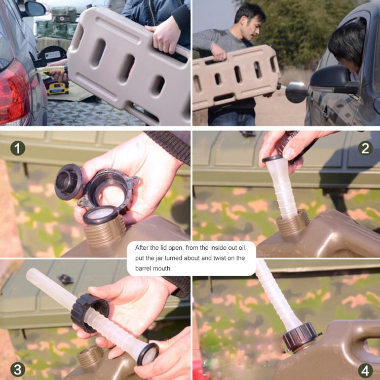 Gasoline Fuel Tanks Plastic 2.6 Gallon 10 Litres Auto Shut Off Fuel Cans Oil Container Emergency Backup(Yellow) - oil tank tubes & oil pumps by PMC TechLife | Online Shopping South Africa | PMC TechLife | Buy Now Pay Later Mobicred