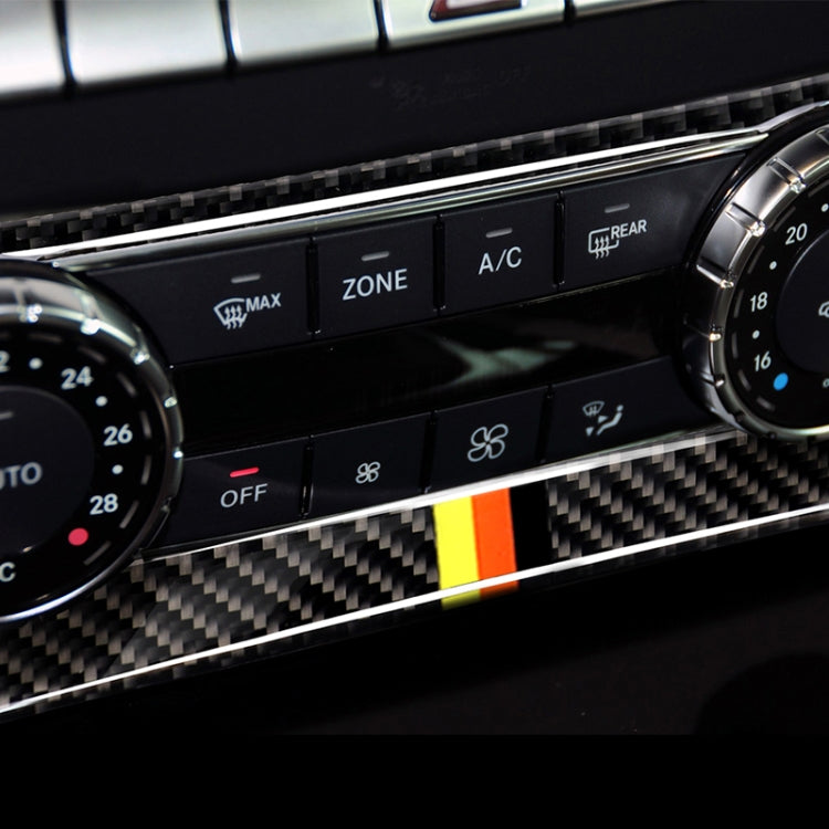 Car German Flag Carbon Fiber Air Conditioning Knob Control Panel Decorative Sticker for Mercedes-Benz W204 C Class 2011-2013 - Car Interior Mouldings by PMC Jewellery | Online Shopping South Africa | PMC Jewellery | Buy Now Pay Later Mobicred