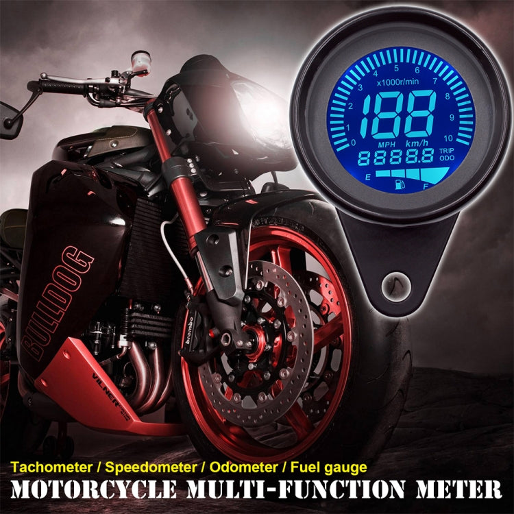 CS-636B1 Motorcycle Multi-functional Modification Instrumentation Motorcycle Odometer Speedometer Tachometer Oil Gauge (Black) - Electrical Instruments by PMC TechLife | Online Shopping South Africa | PMC TechLife | Buy Now Pay Later Mobicred