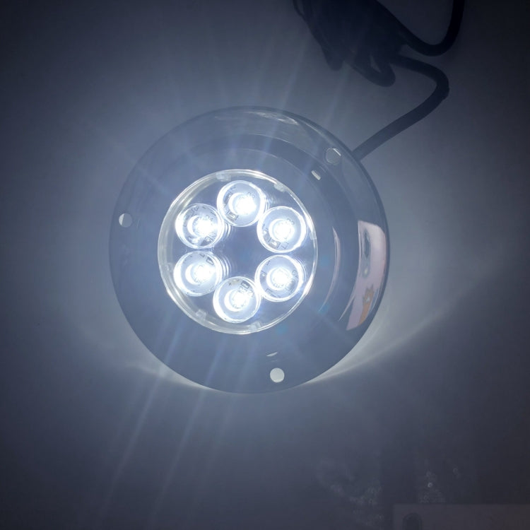 DC 10-30V 12W IP68 316 Stainless 6 LEDs White Light Underwater Light Boat High Power Bright for Marine / Yacht - Marine Accessories & Parts by PMC TechLife | Online Shopping South Africa | PMC TechLife