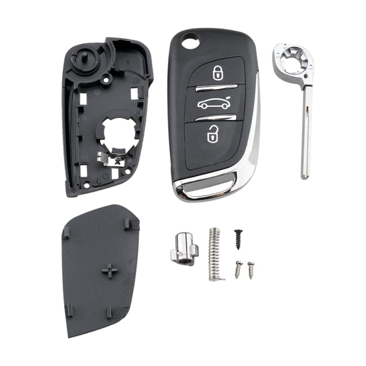 For PEUGEOT Car Keys Replacement 3 Buttons Car Key Case with Grooved and Holder - Car Key Cases by PMC TechLife | Online Shopping South Africa | PMC TechLife | Buy Now Pay Later Mobicred