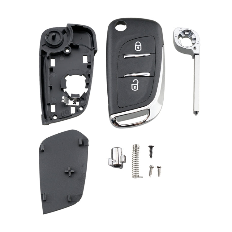 For PEUGEOT Car Keys Replacement 2 Buttons Car Key Case with Holder, without Grooved - Car Key Cases by PMC TechLife | Online Shopping South Africa | PMC TechLife | Buy Now Pay Later Mobicred