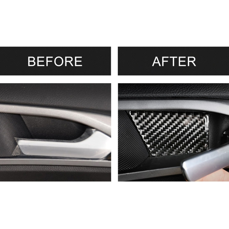 4 PCS Car Carbon Fiber Door Inner Handle Wrist Panel Decorative Sticker for Ford New Mondeo 2013-2019 - Car Interior Mouldings by PMC TechLife | Online Shopping South Africa | PMC TechLife | Buy Now Pay Later Mobicred