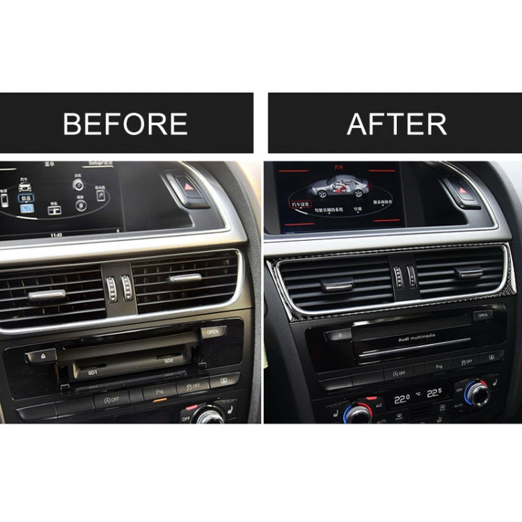 Car Carbon Fiber Air Conditioning Air Outlet Frame Decorative Sticker for Audi A4 B8 2009-2016 / A5 2008-2017 / Q5 2009-2017​, Left Drive - Car Interior Mouldings by PMC Jewellery | Online Shopping South Africa | PMC Jewellery | Buy Now Pay Later Mobicred
