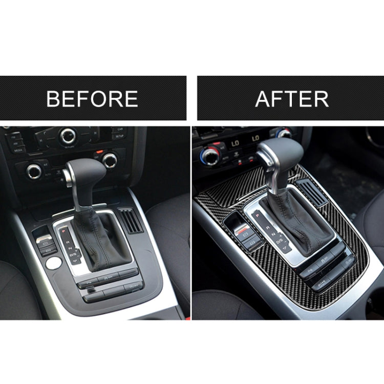 Car Carbon Fiber Gear Position Panel Decorative Sticker for Audi 2010-2018 Q5 / 2009-2016 A4L / 2009-2016 A5 - Car Interior Mouldings by PMC TechLife | Online Shopping South Africa | PMC TechLife | Buy Now Pay Later Mobicred