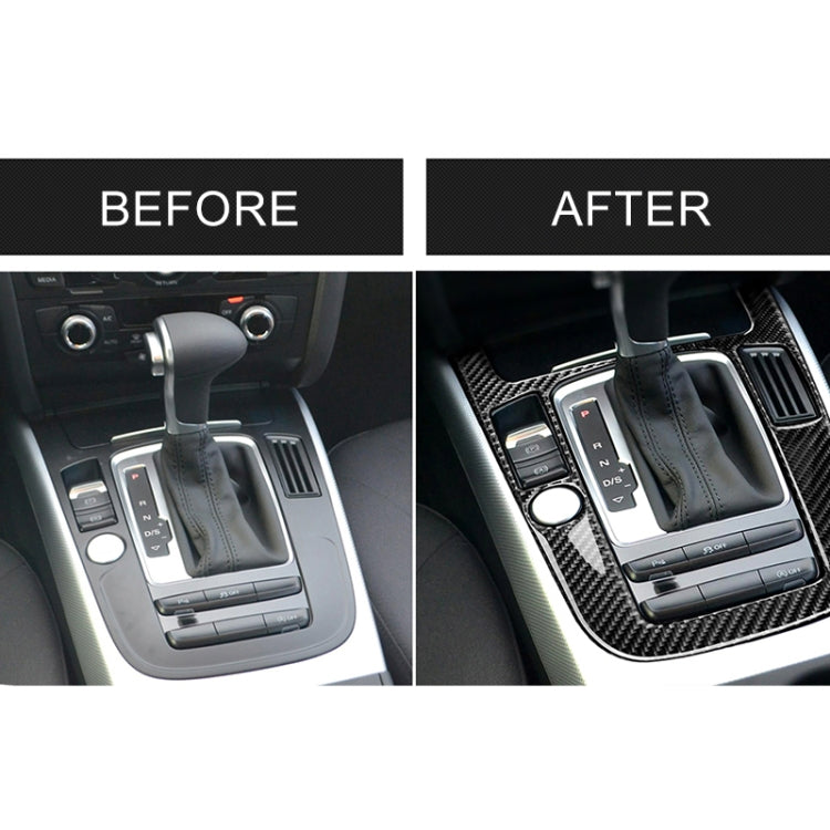 Car Carbon Fiber Gear Position Panel Decorative Sticker for Audi 2010-2018 Q5 / 2009-2016 A4L / 2009-2016 A5, Left Drive - Car Interior Mouldings by PMC TechLife | Online Shopping South Africa | PMC TechLife | Buy Now Pay Later Mobicred