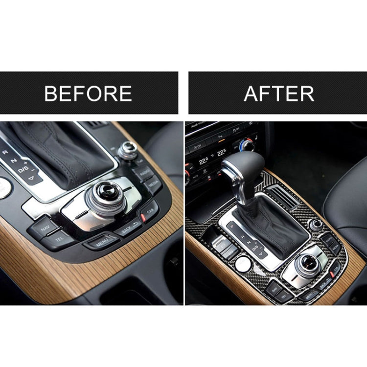 Car Carbon Fiber Gear Position Panel Decorative Sticker for Audi 2010-2018 Q5 / 2009-2016 A4L / 2009-2016 A5, Left Drive - Car Interior Mouldings by PMC TechLife | Online Shopping South Africa | PMC TechLife | Buy Now Pay Later Mobicred