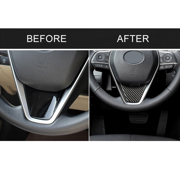 Car Carbon Fiber Steering Wheel Decorative Sticker for Toyota Eighth Generation Camry 2018-2019 - Car Interior Mouldings by PMC TechLife | Online Shopping South Africa | PMC TechLife | Buy Now Pay Later Mobicred