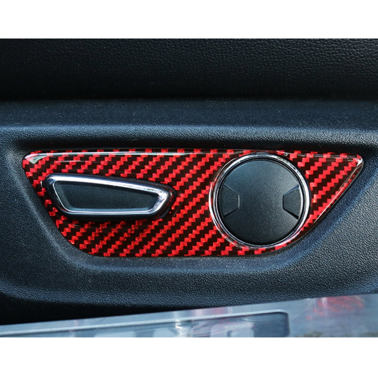 5 in 1 Car Carbon Fiber Seat Adjustment Button Decorative Sticker for Ford Mustang 2015-2020, Left-hand Drive - Car Interior Mouldings by PMC Jewellery | Online Shopping South Africa | PMC Jewellery | Buy Now Pay Later Mobicred