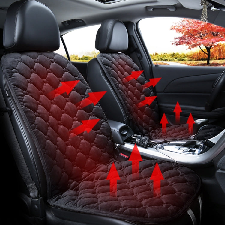 Car 12V Front Seat Heater Cushion Warmer Cover Winter Heated Warm, Double Seat (Black) - free shipping - PMC TechLife - Order now!
